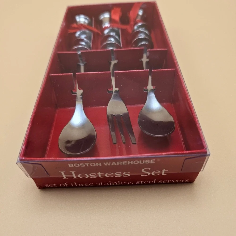 Boston Warehouse‎ Hostess Set Set of Three Stainless Steel Servers Model 04181